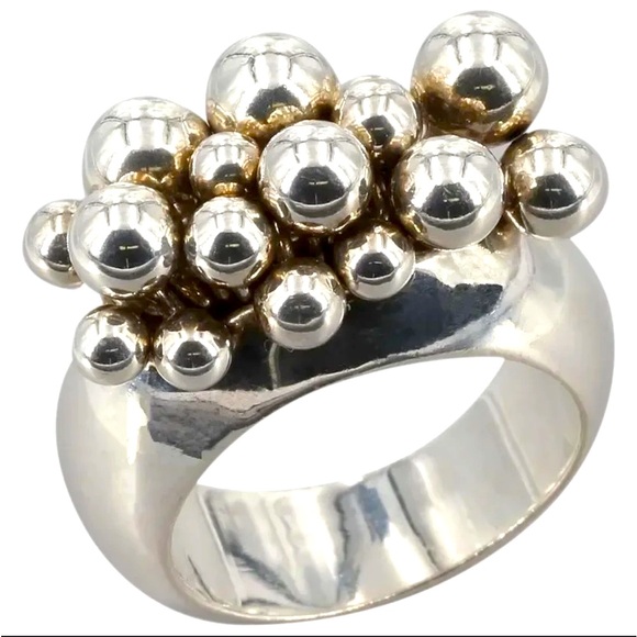 RARE Silpada Vintage Sterling Silver ChaCha Floating Silver Bead Ring Price FIRM - Picture 13 of 13